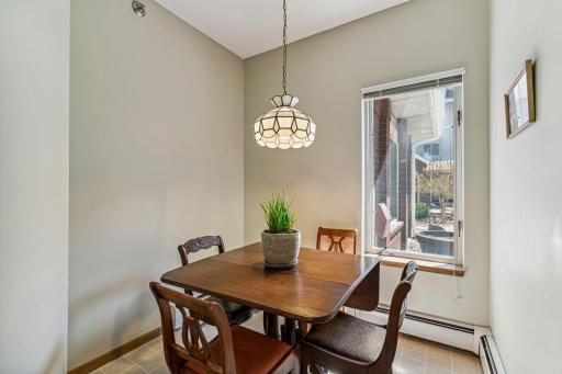 Wonderful informal dining room with window facing the courtyard. It could be used as a den!