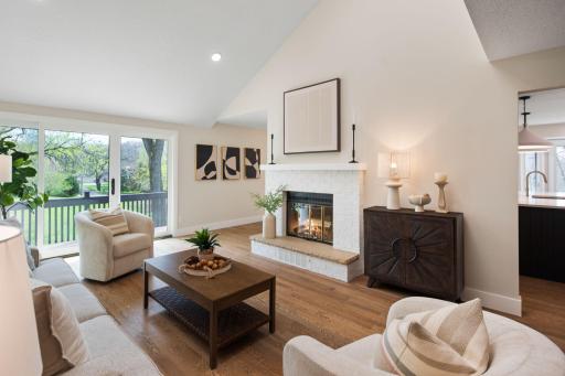 Hardwood floors throughout the main spaces create a warmth throughout