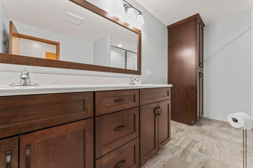 Bathroom remodel in 2018 with double sinks and quality cabinetry