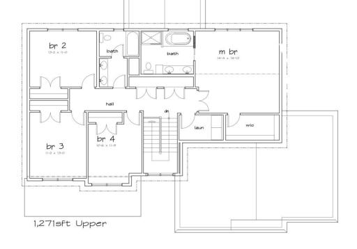 Upper level floor plan - is 'flip flopped'!
