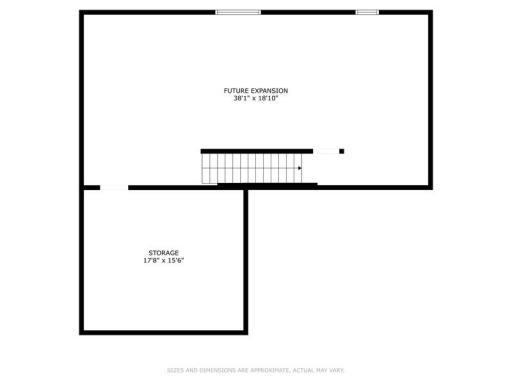 Lower level floor plan. Build equity and finish off the lower level. Add additional bedroom, family room, space to entertain, etc