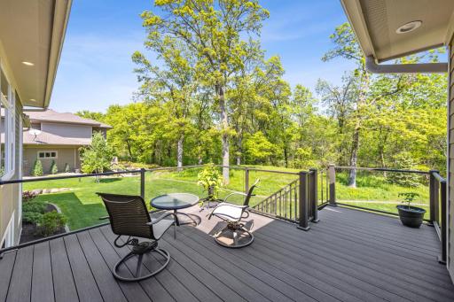 Maintenance free deck. Glass is very easy to maintain.