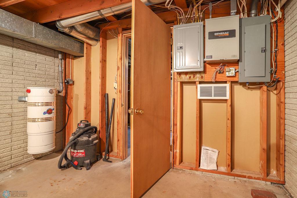 Central vac and generator panel