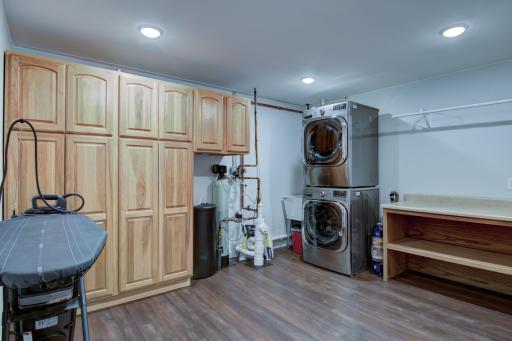 Large laundry area located in the lower level