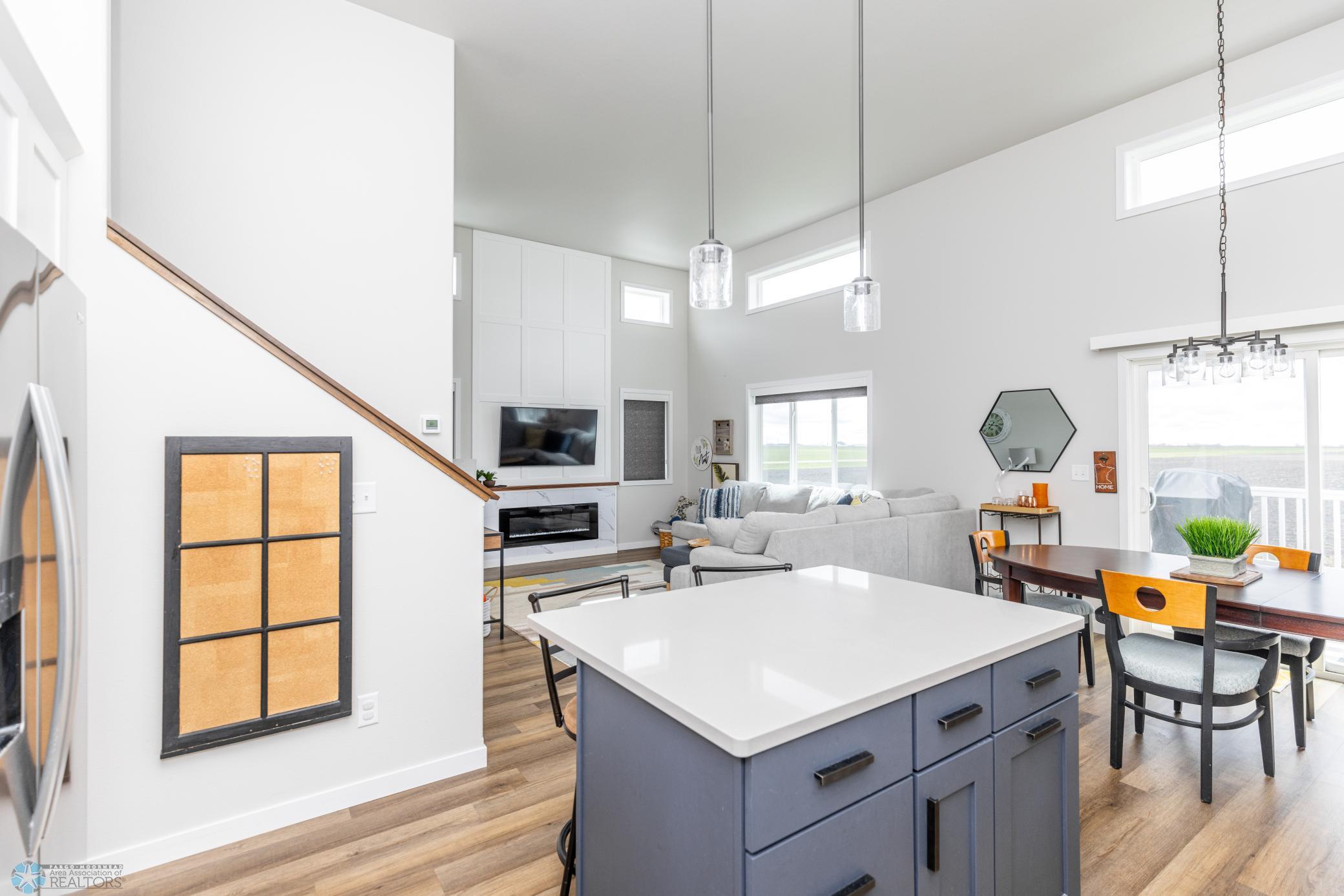 Quartz countertops in the kitchen