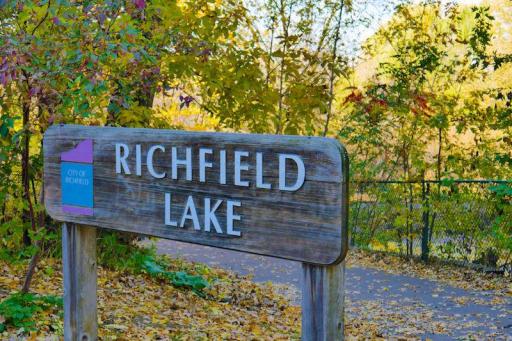 Richfield Lake, path, and playground is just across the street!