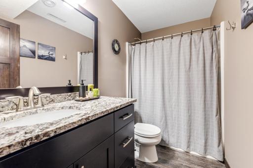 Lower level bath makes mornings a breeze. Shower up and be ready for your day!