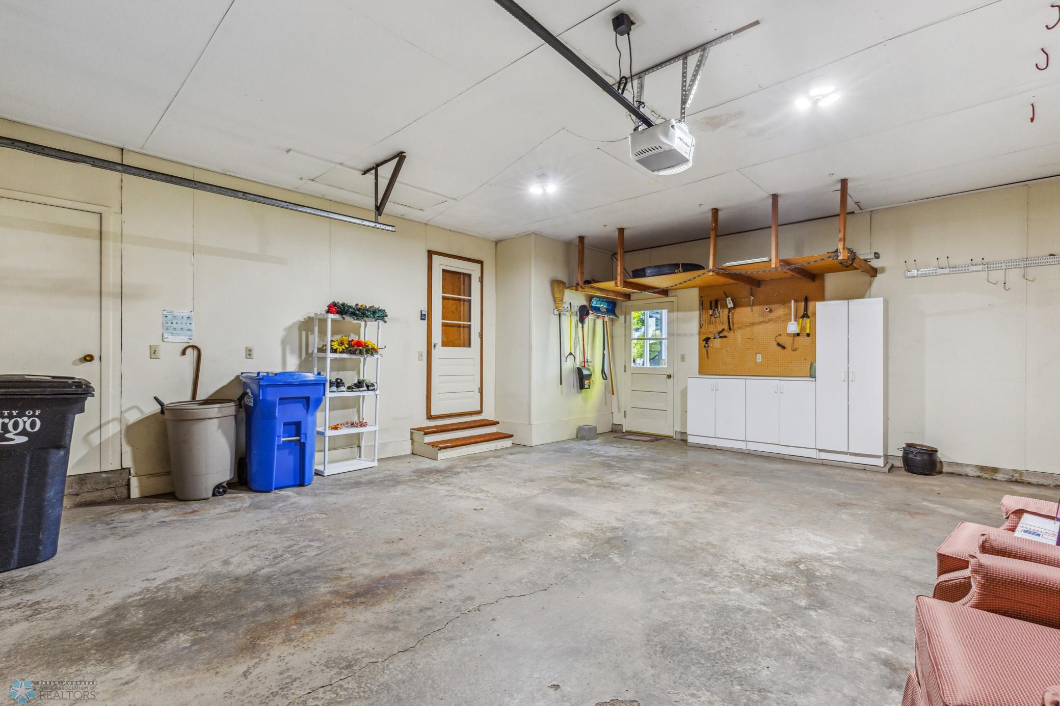 Built in storage & service door