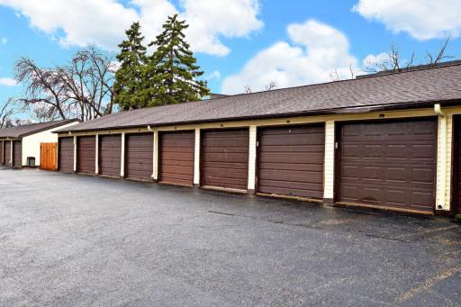 Detached 1 car garage, Car stall #66 conveniently located close to the unit.