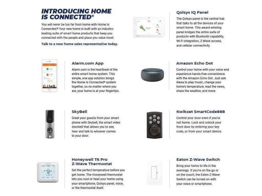 Smart home technology included in every home.