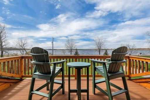 Upper-Level Deck Overlooking Pleasent Lake. The Sunsets are breathtaking!!