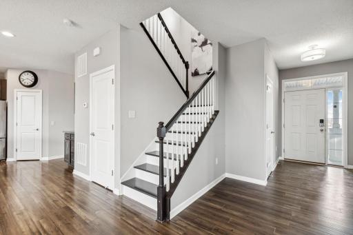 Head up the gorgeous staircase to the second floor where you will find four bedrooms on one level
