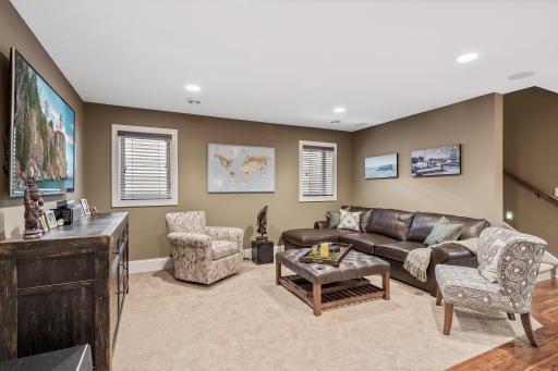 The lower level of the home is designed for entertainment!