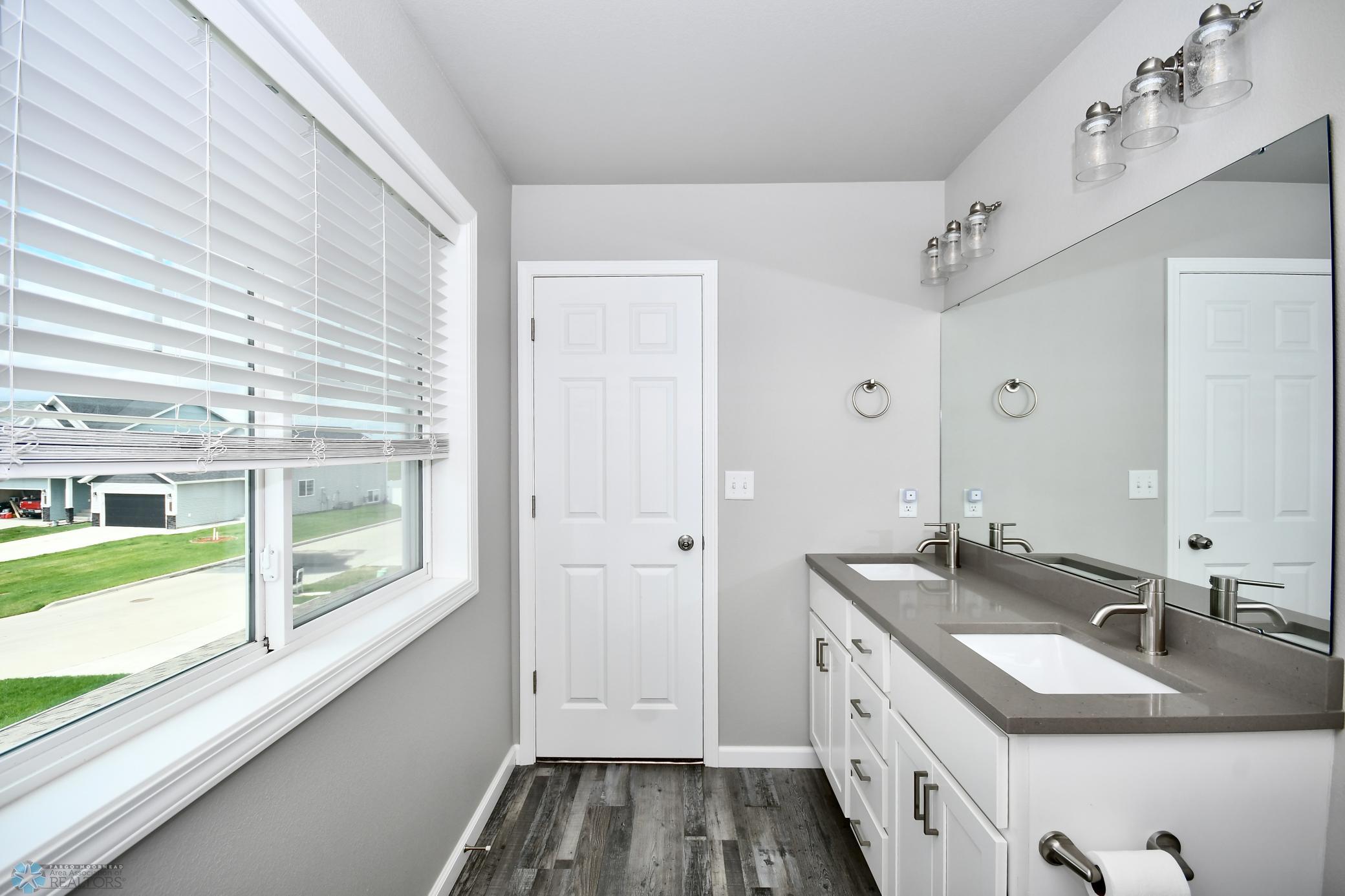 Primary bathroom with double sinks