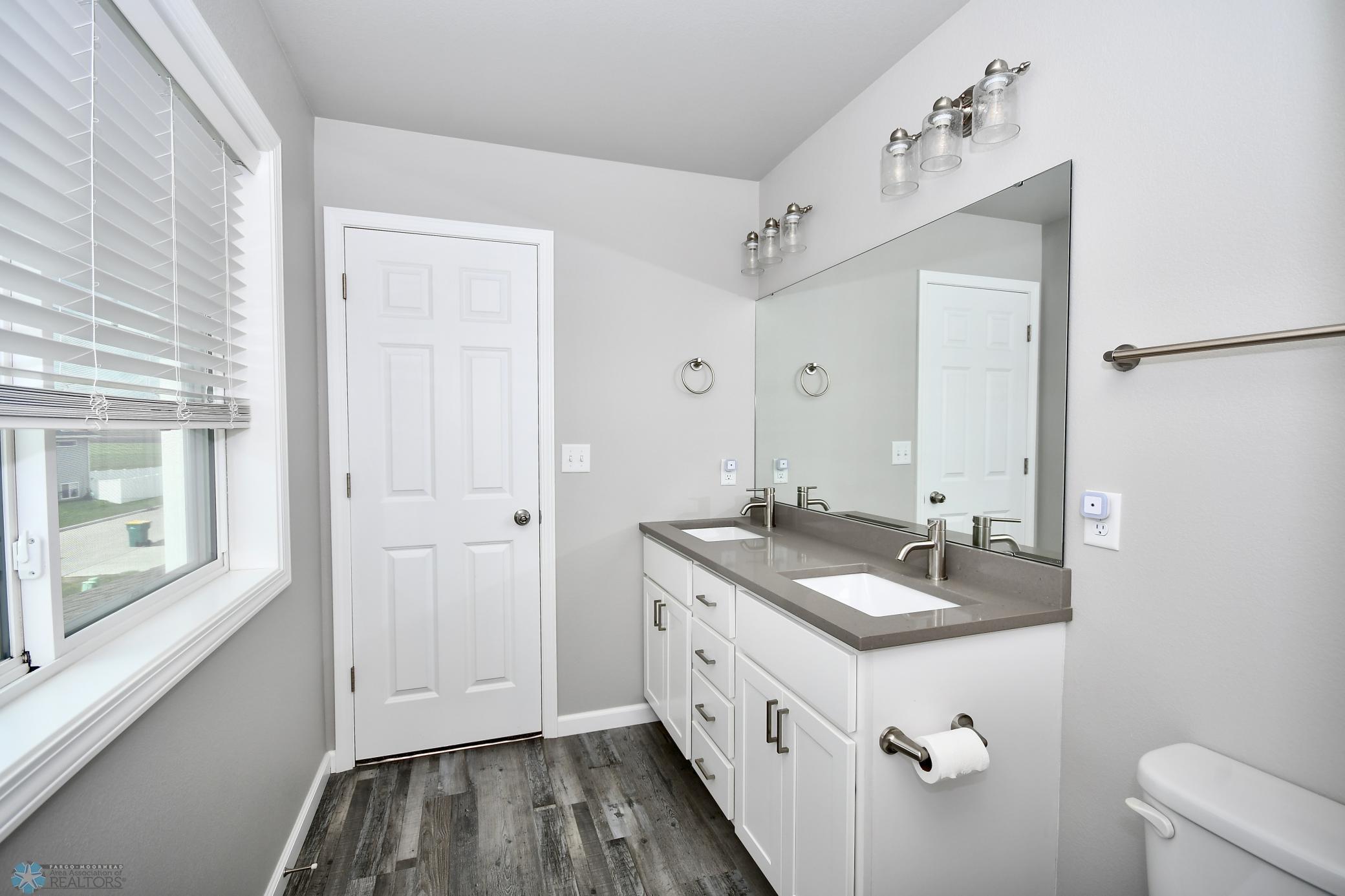 Primary bathroom with double sinks