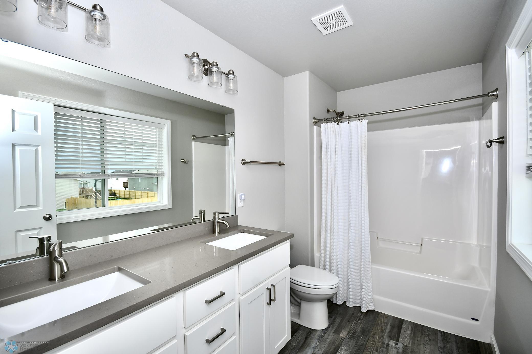 Primary bathroom with double sinks