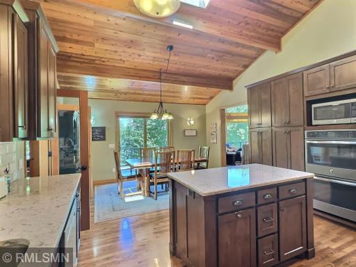 Cook and entertain with this stunning updated kitchen, or take the grilling outside through the sliding glass door.