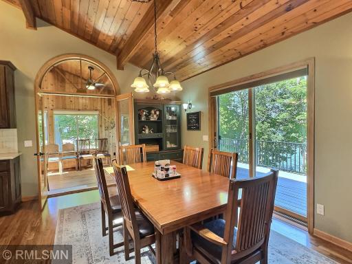 Enjoy wonderful gathering spaces, the dining room leads to the 3-season porch through glass french doors.