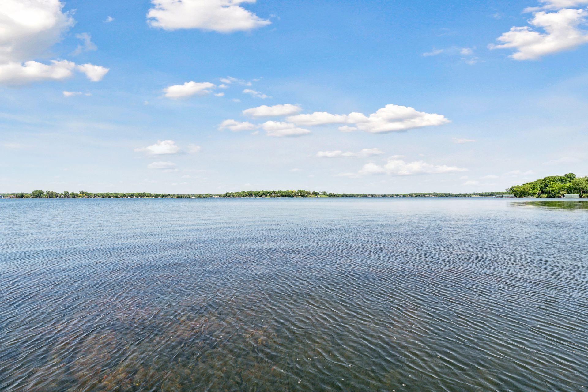 expansive views, sandy shoreline