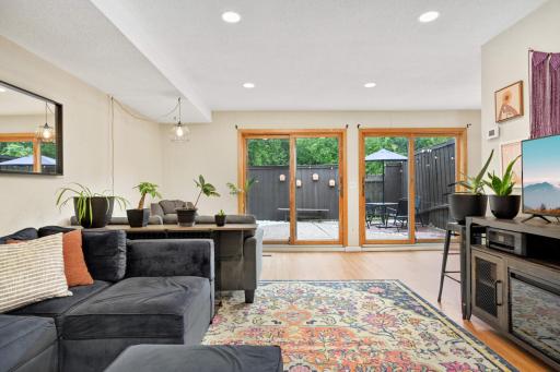 Two large sliding door let in tons of natural light!