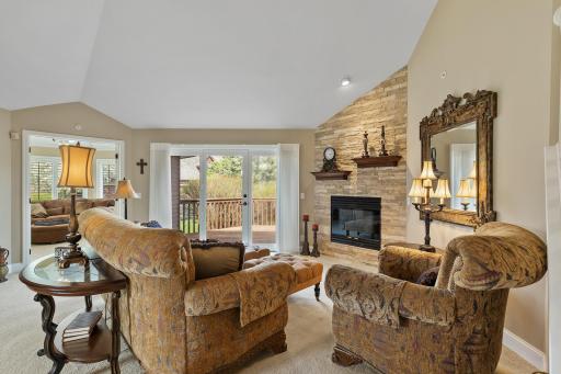 Impressive Great Room with a cozy gas fireplace.