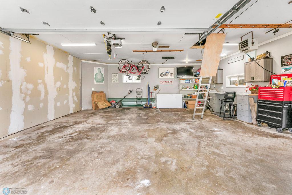 Finished garage