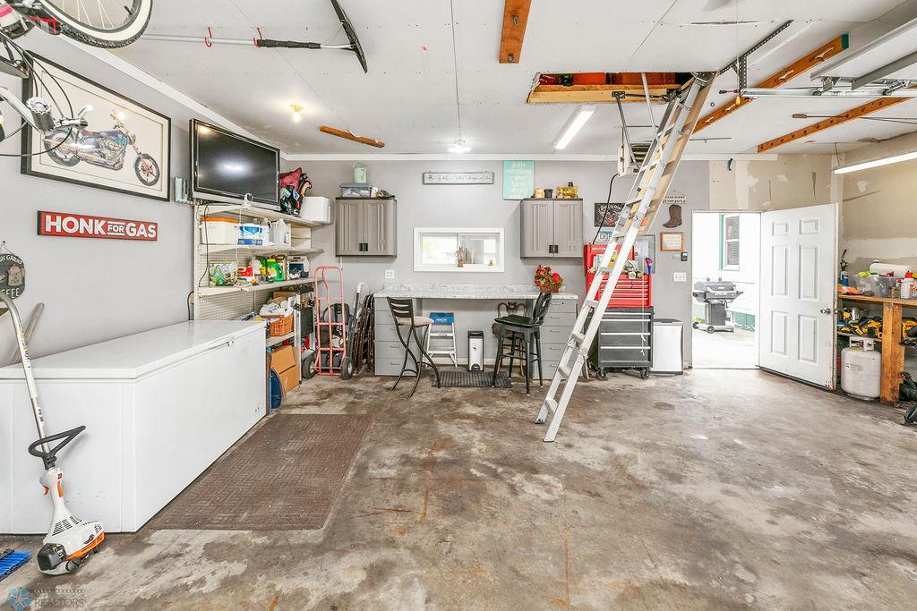 Finished garage