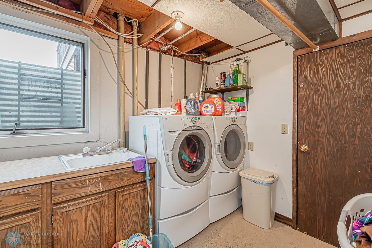 Lower Level Laundry Room with egress - Washer and Dryer remain
