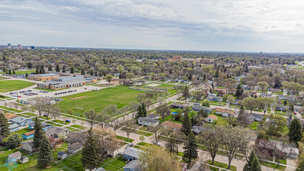 Arial view looking North East of home