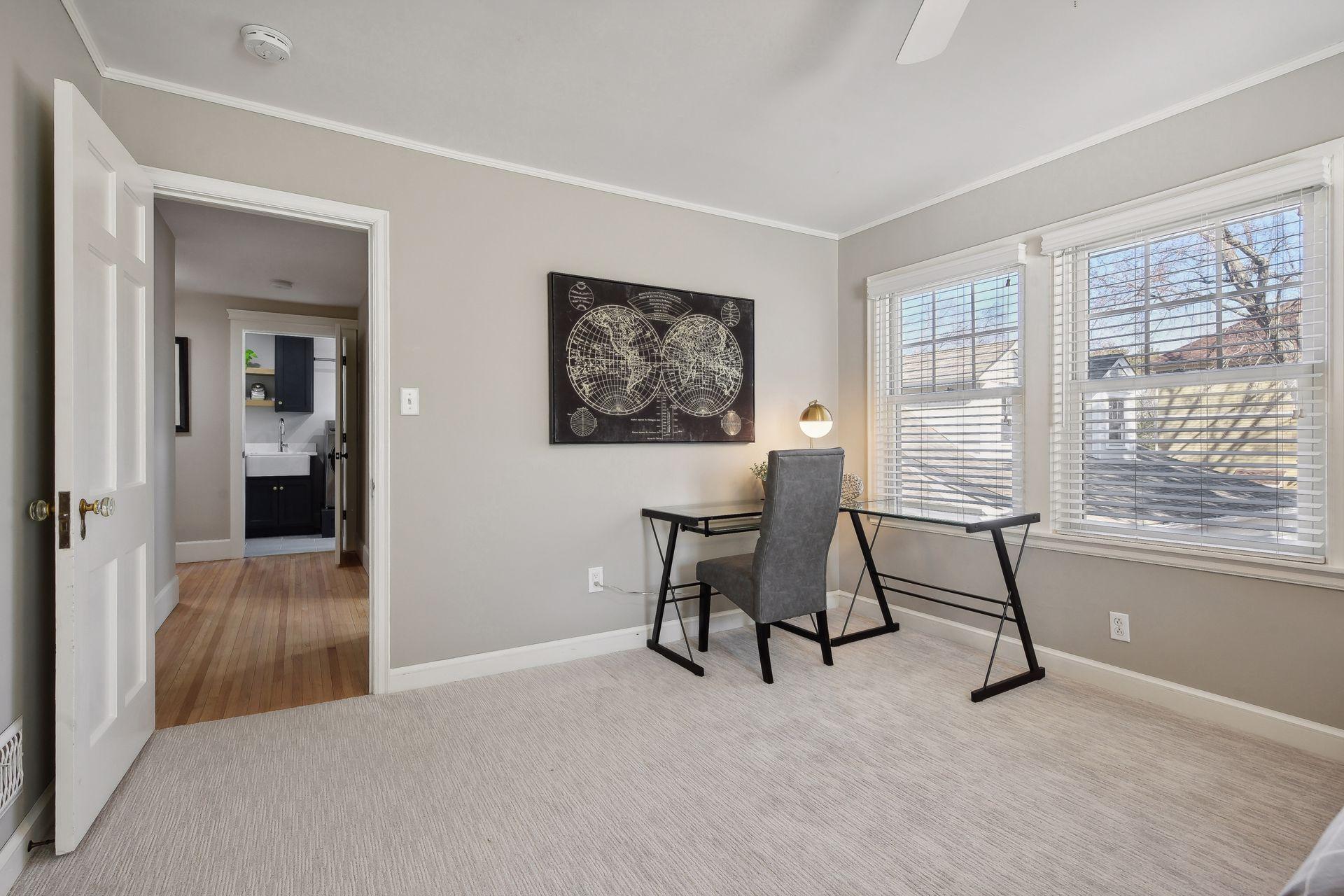 Tons of natural light pour into the second floor.