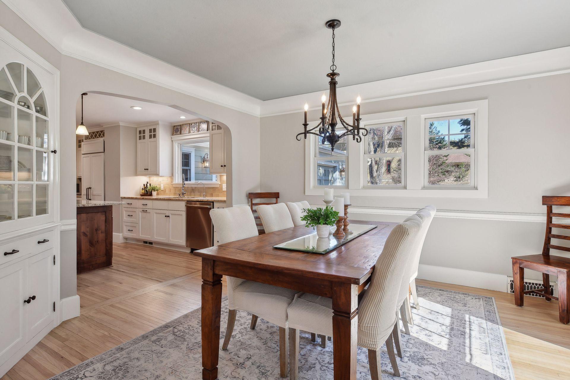 Gorgeous mill work, refinished natural oak floors, custom fixtures and lighting, new windows and comfortable gathering areas throughout.