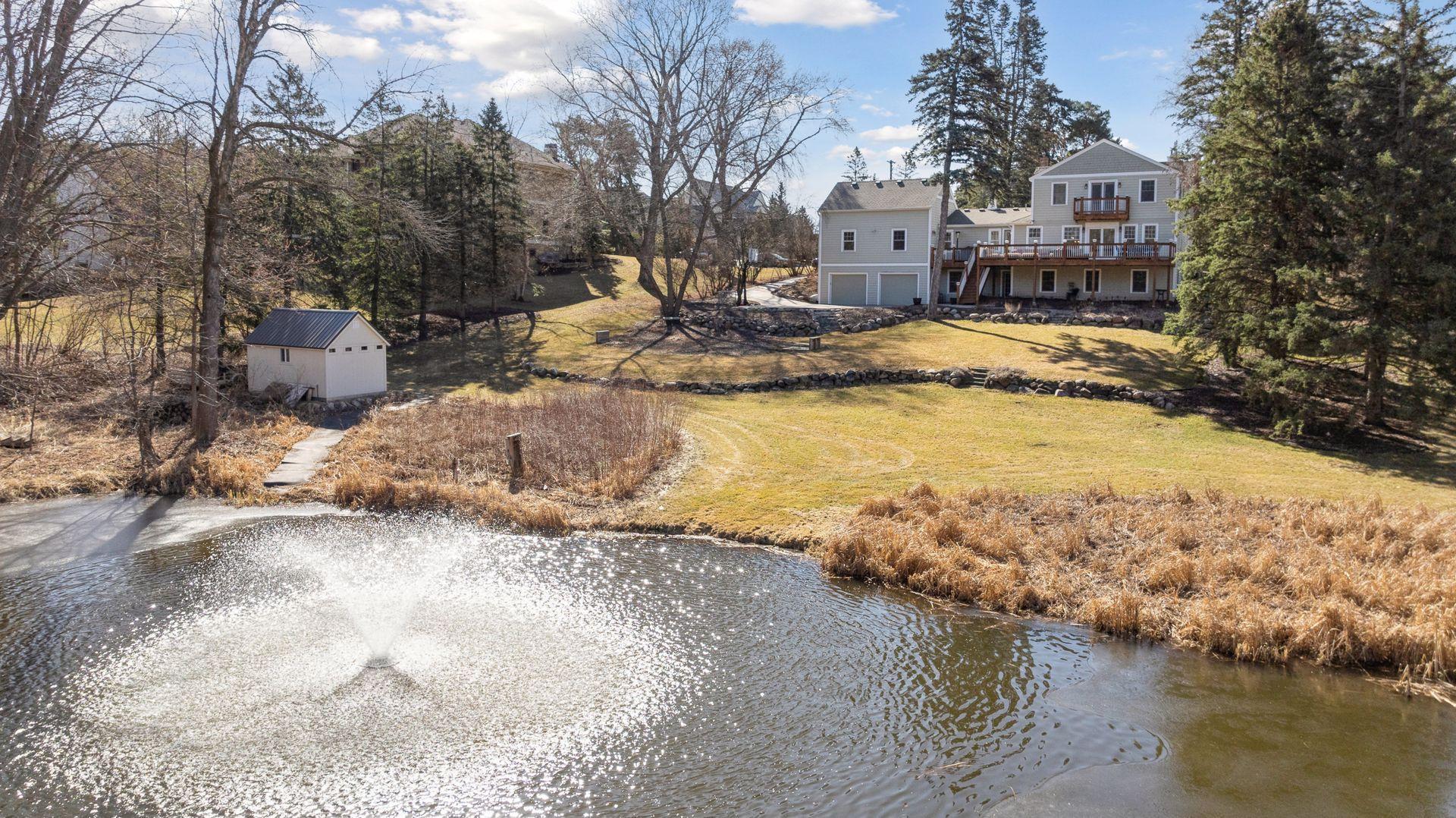 A beautiful and tranquil pond in the summer, and a fun skating rink (with a warming house) in the winter!