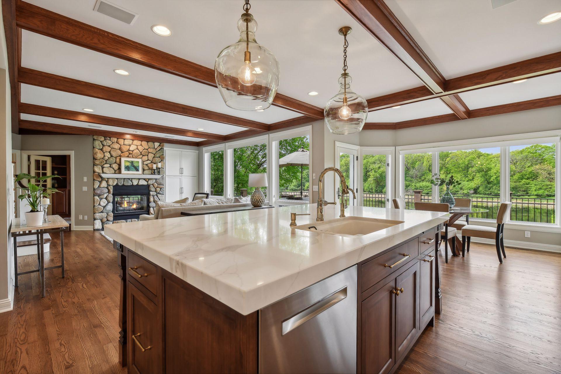 Spacious center island