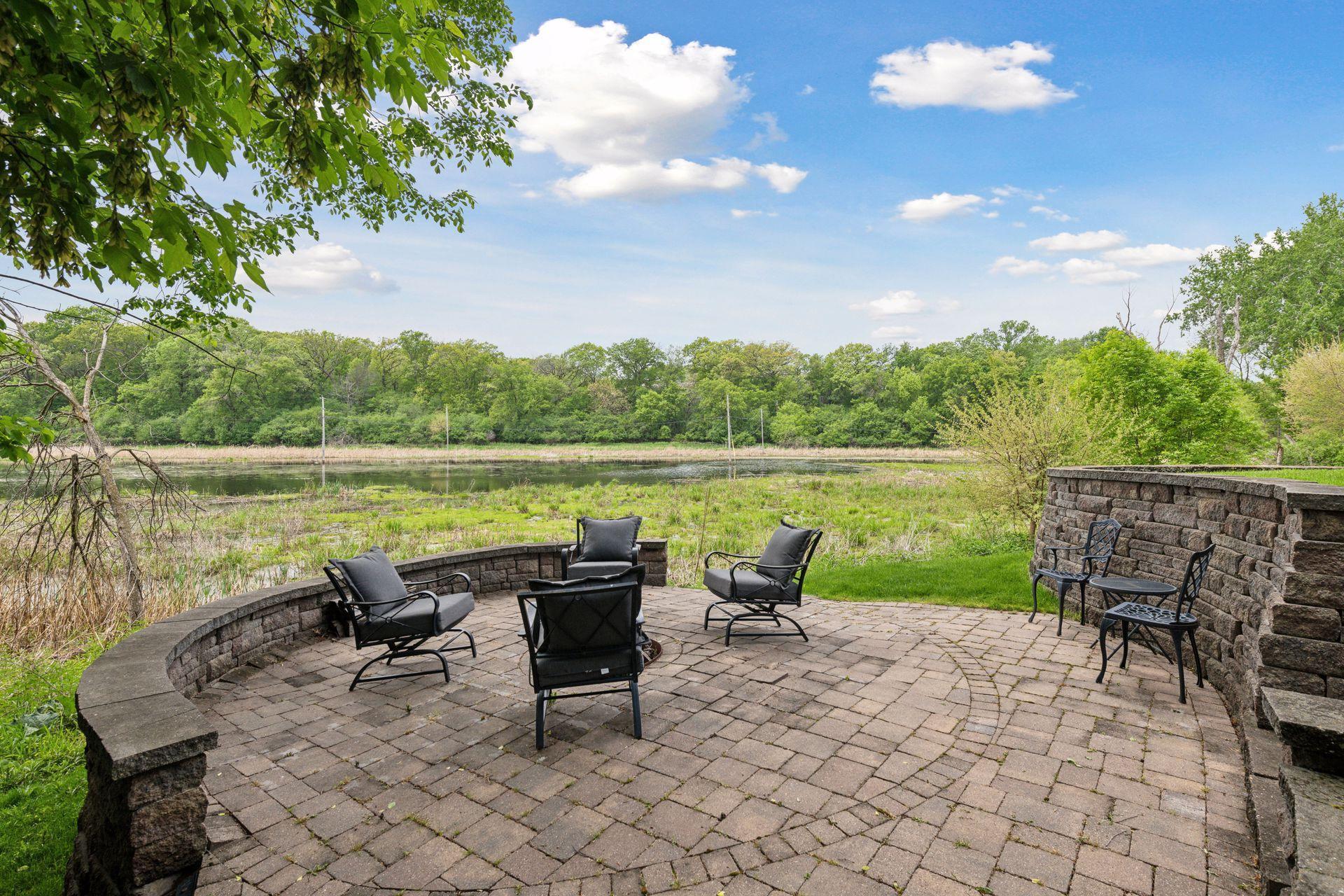 Backyard and firepit