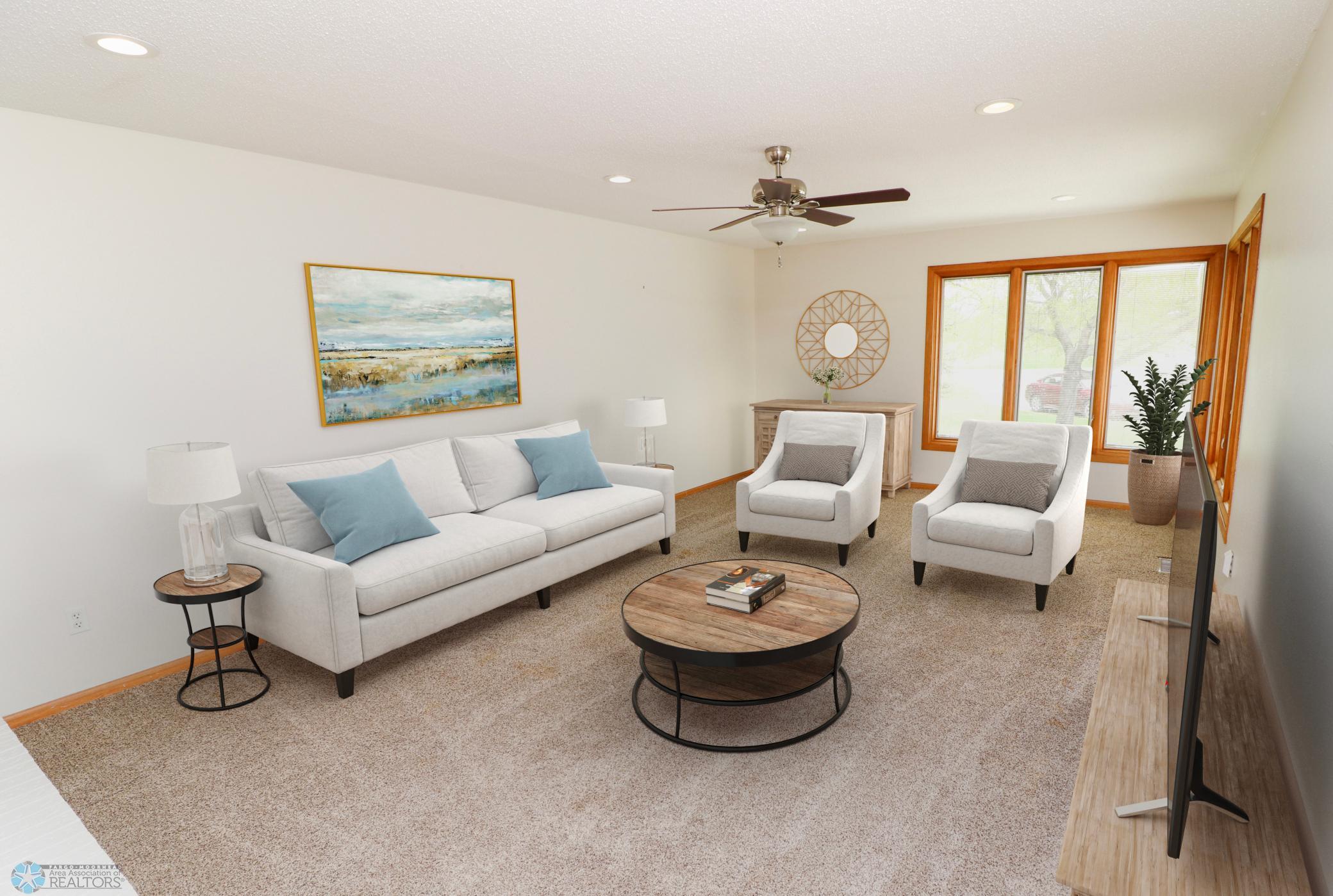 Living room staged