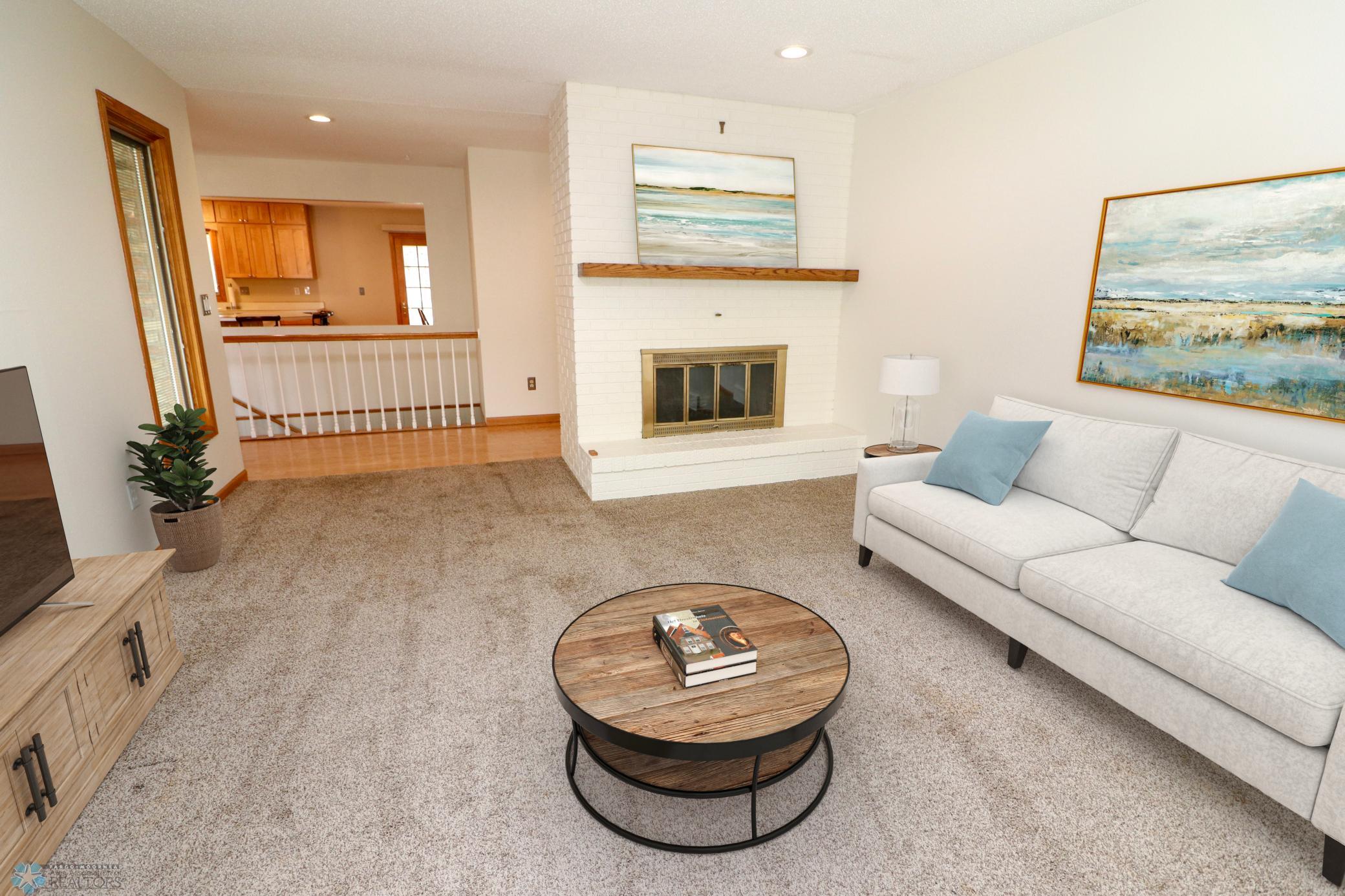 Living room staged