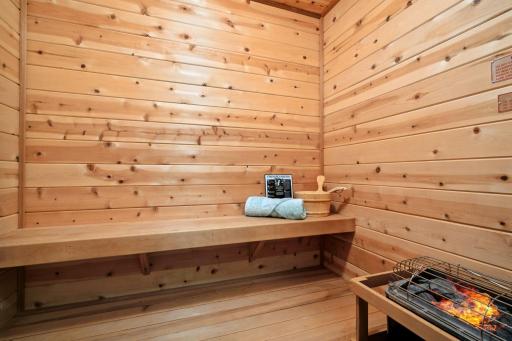 Enjoy the health benefits & calming effects from a relaxing Sauna.