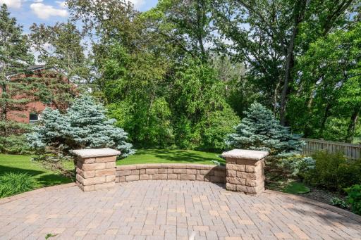 large paver patio off lower level family room
