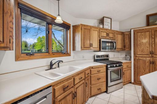 HUGE kitchen! Look out the Marvin Windows while entertaining.