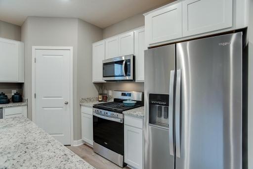 Beautiful stainless appliances make this home shine.