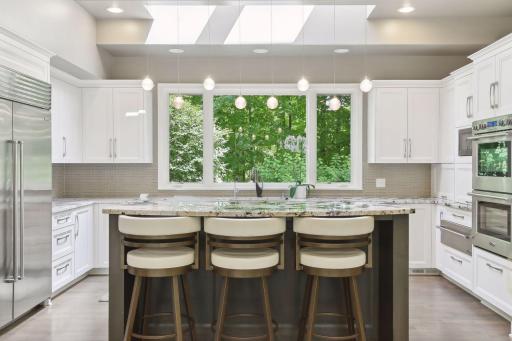 Extra large kitchen island perfect for entertaining