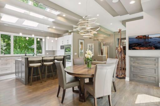 Expansive kitchen with views to the living room and dining room