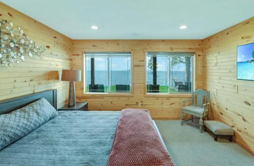 Lower level guest room stunning lake views