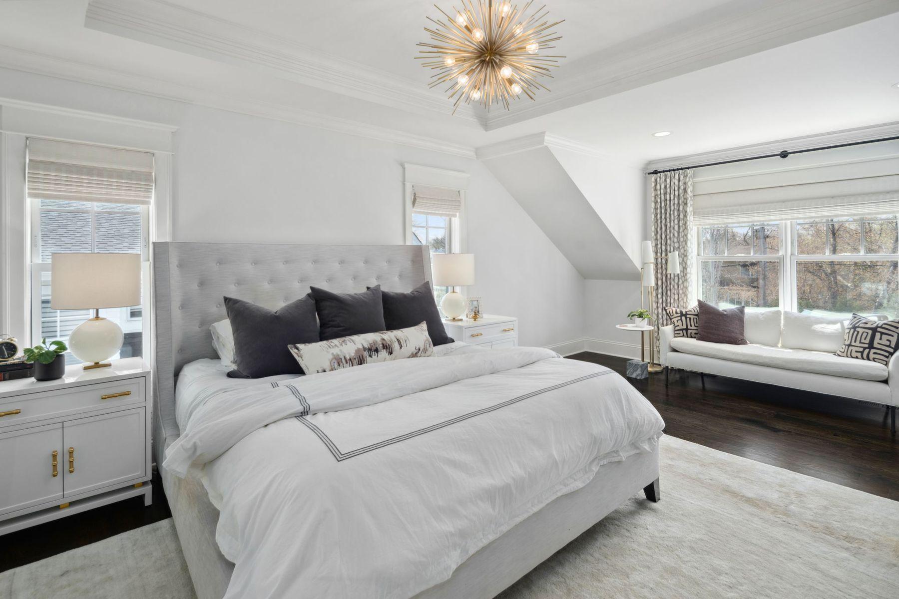 Primary bedroom with separate closets.