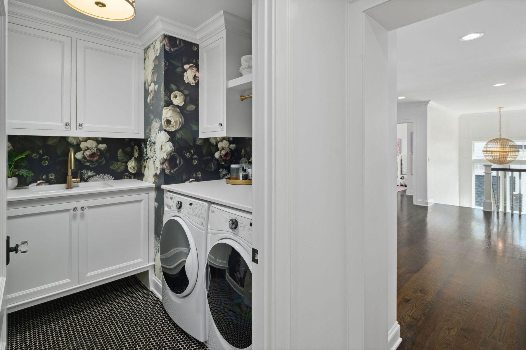 Upper level laundry.