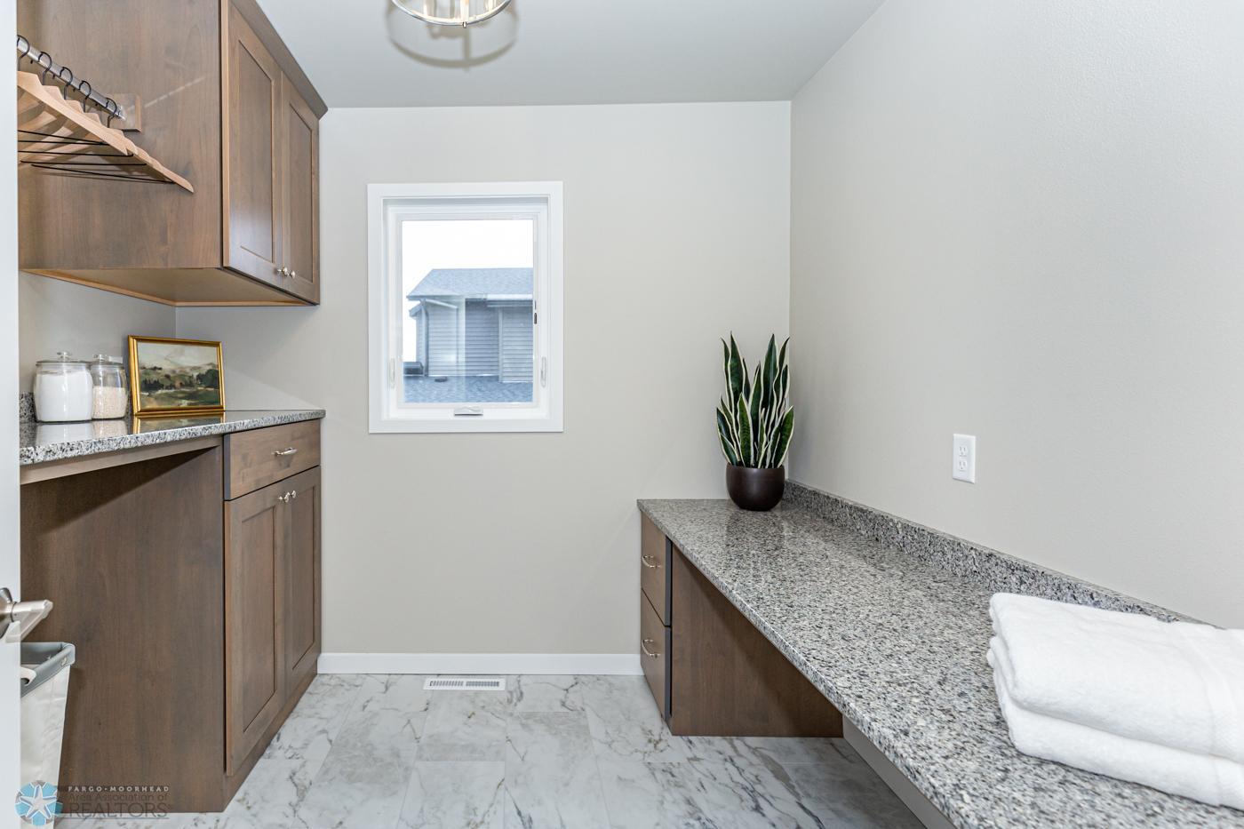 Laundry Area with Built-In Desk