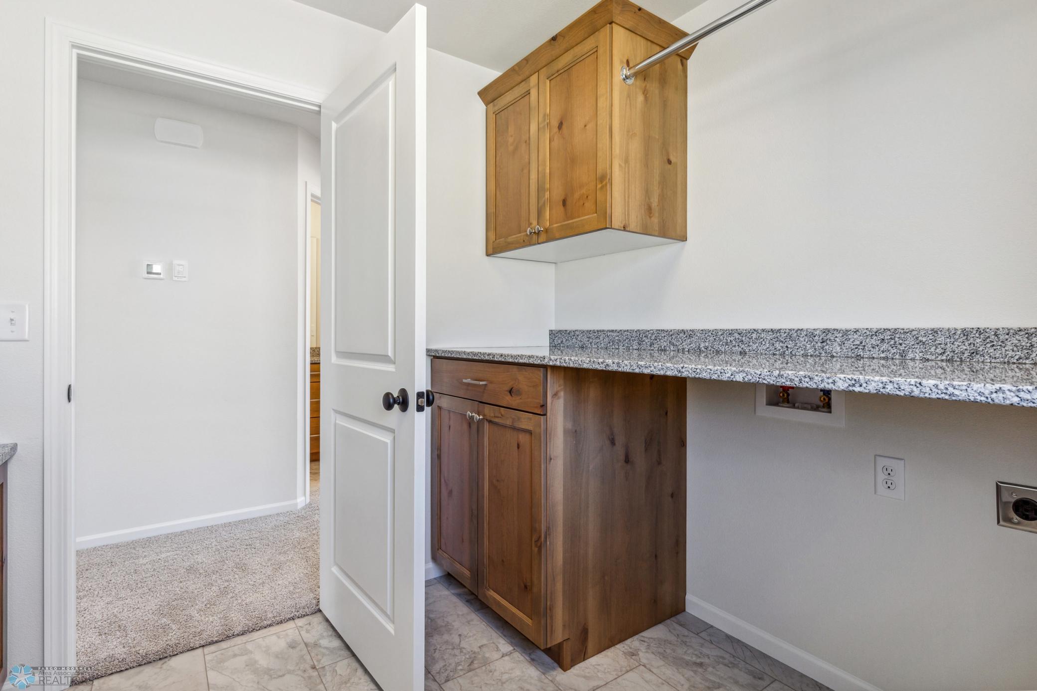Laundry Area with Built-In Desk