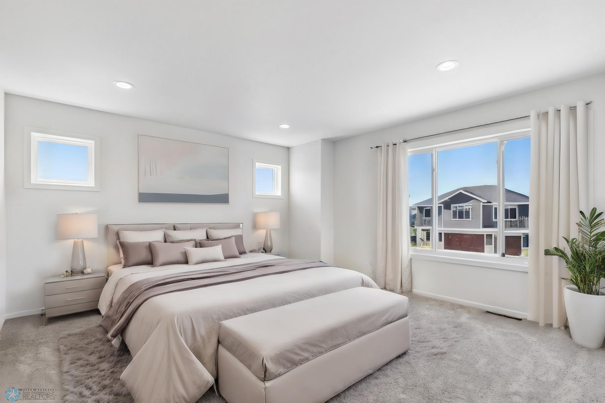 Virtually Staged Primary Bedroom