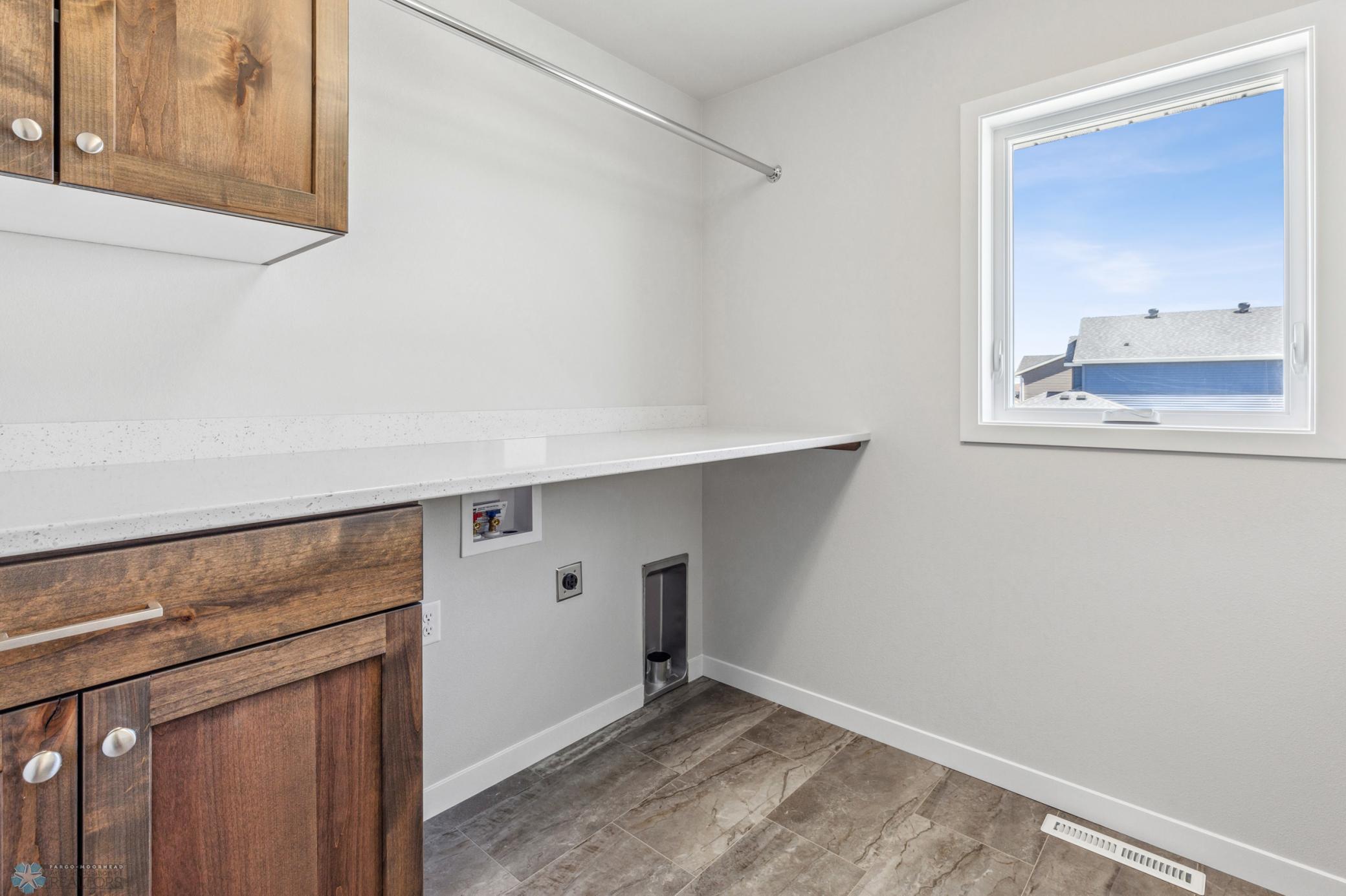 Laundry Area with Built-In Desk