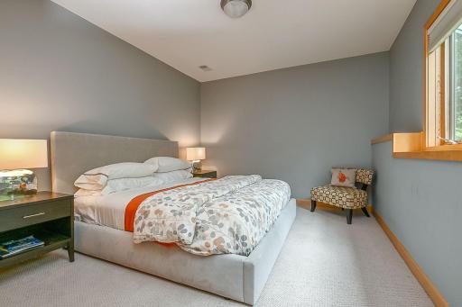 lower level bedroom has a full bath just next door
